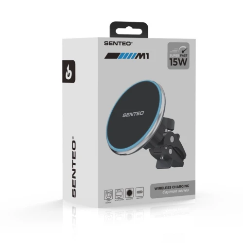 Автотримач з бездротовим ЗП SENTEO M1 Cayman series with MagSafe 15W вентиляційну решітку