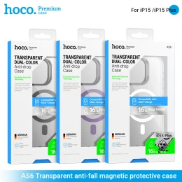 Чохол Hoco AS6 Transparent Anti-Fall Protective  for Apple iPhone 15 | iPhone 16 with MagSafe