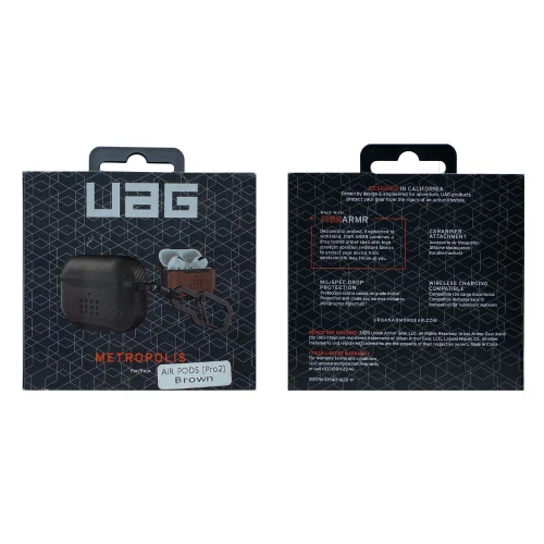 Чохол UAG Leather Case for Apple for AirPods Pro 2 з карабіном
