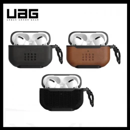 Чохол UAG Leather Case for Apple for AirPods Pro 2 з карабіном