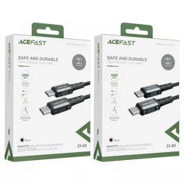 Кабель Acefast C1-03 PD 60W 3A Type-C to Type-C 1.2m