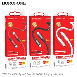 Кабель Borofone BX82 PD 60W Type-C to Type-C 1m