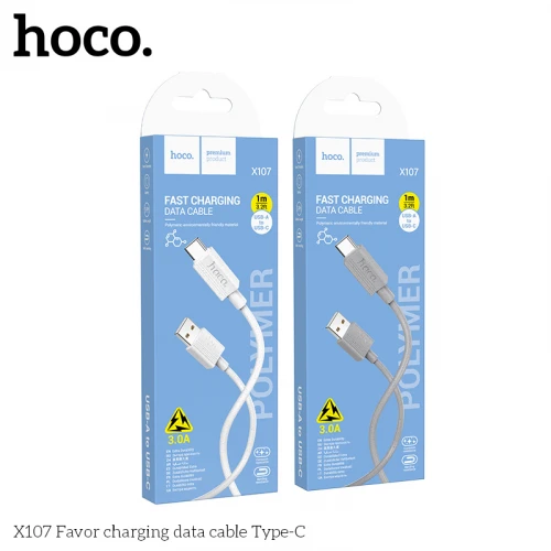 Кабель Hoco X107 Favor USB to Type-C 1m