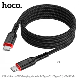 Кабель Hoco X59 Victory 60W Type-C to Type-C 1m