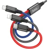 Кабель Hoco X76 Super 3in1 USB to Micro+Lightning+Type-C 1m