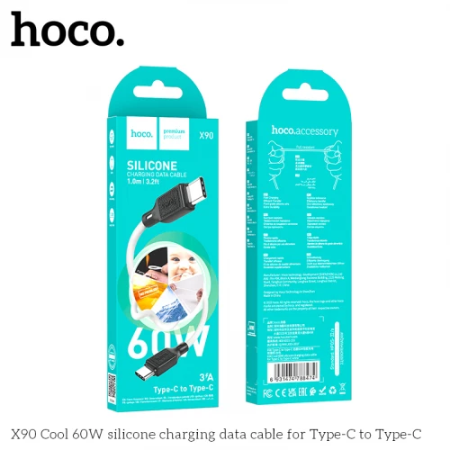 Кабель Hoco X90 Silicone 3A USB to Type-C 1m