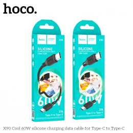 Кабель Hoco X90 Silicone 60W Type-C to Type-C 1m