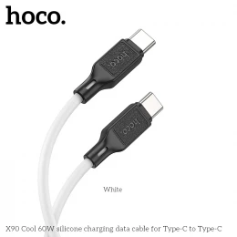 Кабель Hoco X90 Silicone 60W Type-C to Type-C 1m