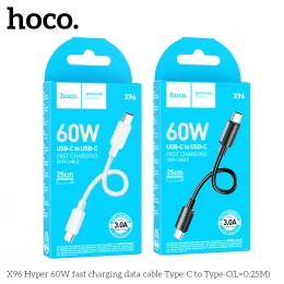 Кабель Hoco X96 Hyper 60W Type-C to Type-C 25cm