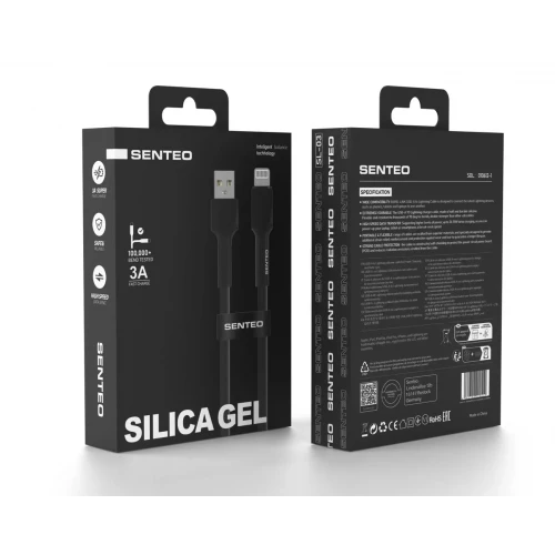 Кабель SENTEO SL-03 Silica Gel 3A USB to Lightning 1m