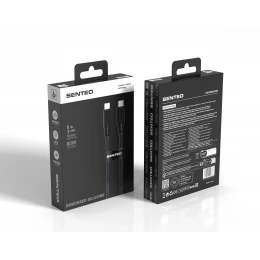 Кабель SENTEO SL-04 Embossed Silicone 60W Type-C to Type-C 1m