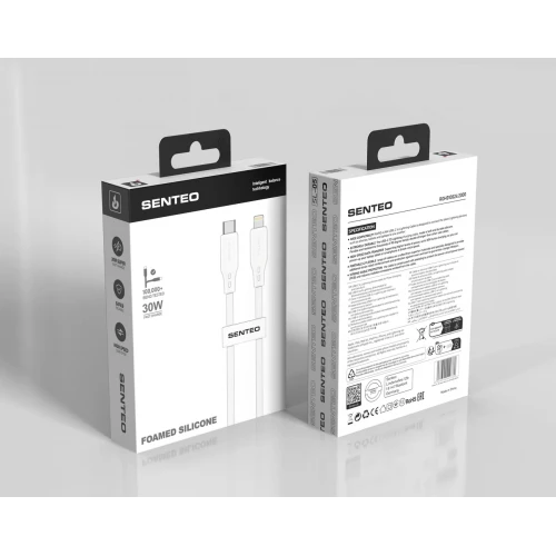Кабель SENTEO SL-05 Foamed Silicone 30W Type-C to Lightning 1m