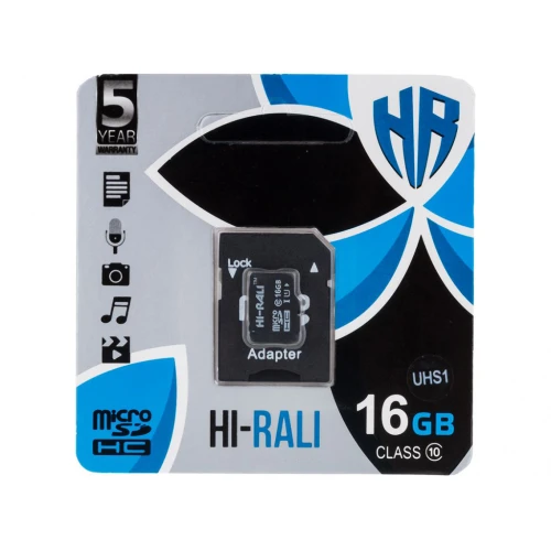 Карта пам'яті microSDHC Hi-Rali 16Gb UHS-1 10 class