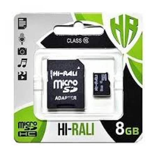 Карта пам'яті microSDHC Hi-Rali 8Gb 10 class SD Adapter