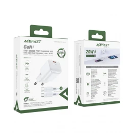 МЗП 1Port Acefast A73 mini USB-C GaN PD 20W Type-C to Type-C