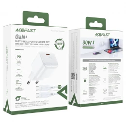 МЗП 1Port Acefast A77 mini USB-C GaN PD 30W Type-C to Type-C