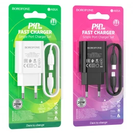 МЗП 1Port Borofone BA65A USB-C 20W Type-C to Lightning Single port