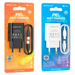 МЗП 1Port Borofone BA65A USB-C PD 20W Type-C to Type-C Single port