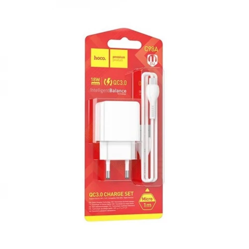 МЗП 1Port Hoco C98A Proton USB QC 3.0 USB to Micro