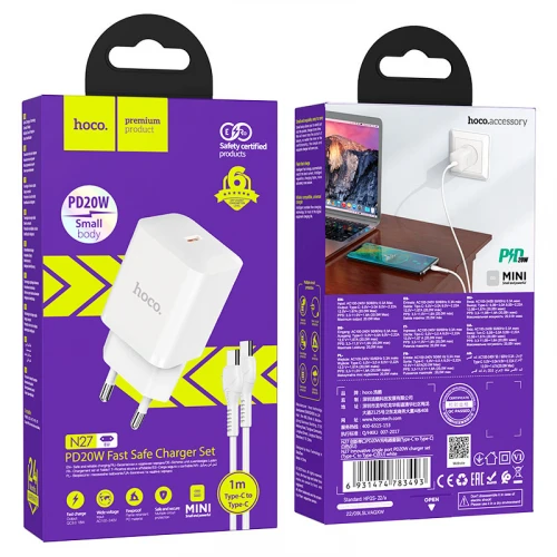 МЗП 1Port Hoco N27 USB-C PD 20W Type-C to Type-C
