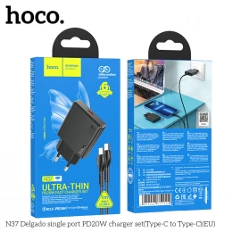 МЗП 1Port Hoco N37 Delgado USB-C PD 20W Type-C to Type-C