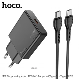 МЗП 1Port Hoco N37 Delgado USB-C PD 20W Type-C to Type-C