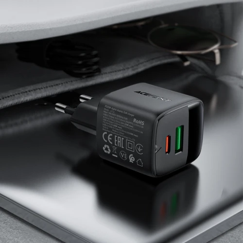 МЗП 2Port Acefast A114 with display USB+USB-C PD 25W