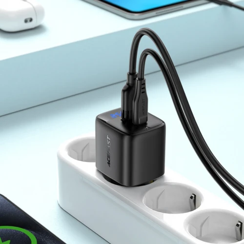 МЗП 2Port Acefast A114 with display USB+USB-C PD 25W