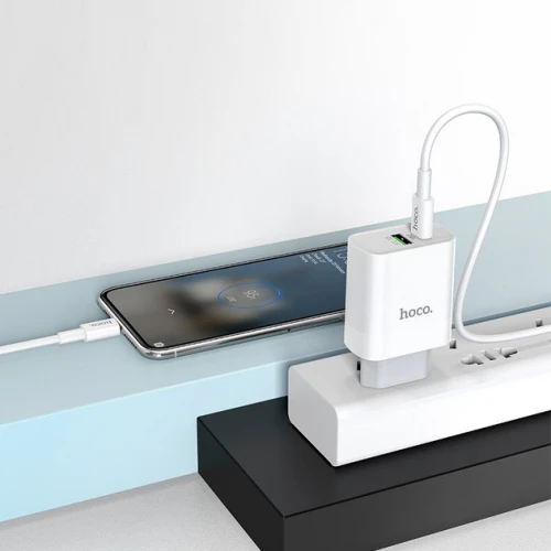 МЗП 2Port Hoco C80A USB+USB-C QC 3.0 PD 20W Type-C to Type-C