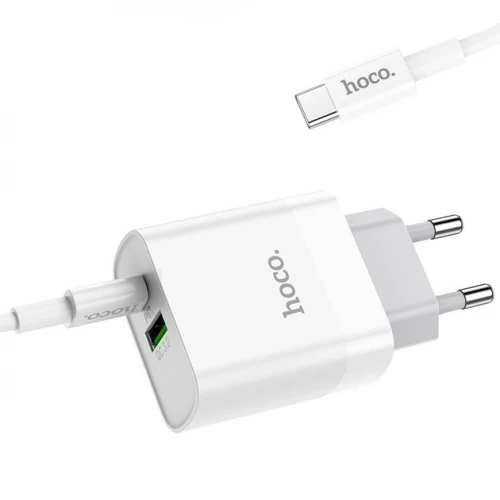 МЗП 2Port Hoco C80A USB+USB-C QC 3.0 PD 20W Type-C to Type-C