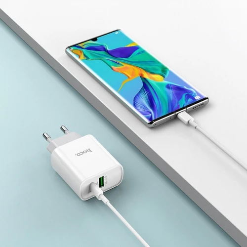 МЗП 2Port Hoco C80A USB+USB-C QC 3.0 PD 20W Type-C to Type-C