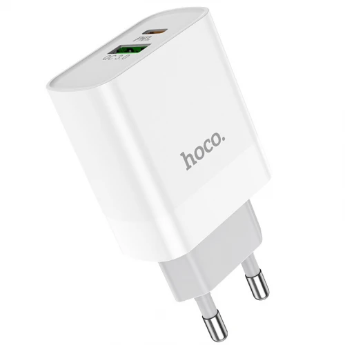 МЗП 2Port Hoco C80A USB+USB-C QC 3.0 PD 20W