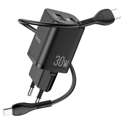 МЗП 2Port Hoco N13 USB+USB-C 3A PD/QC3.0 30W Type-C to Type-C