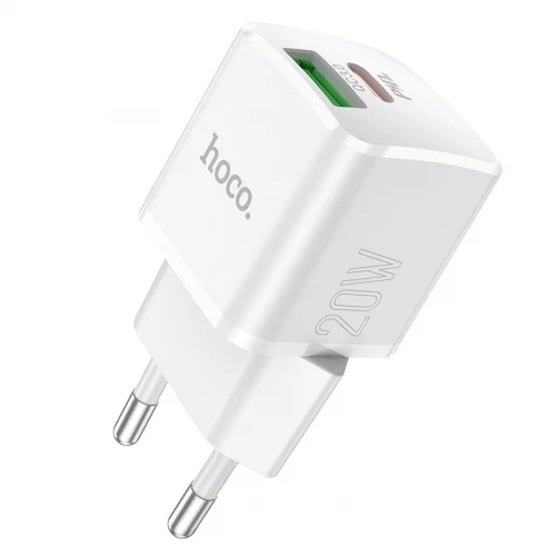 МЗП 2Port Hoco N20 USB+USB-C 3A PD/QC3.0 20W Type-C to Lightning