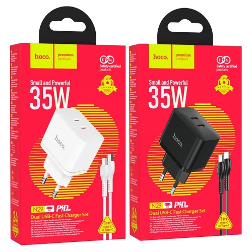 МЗП 2Port Hoco N29 2USB-C 3A 35W Type-C to Type-C
