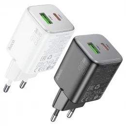МЗП 2Port Hoco N41 USB+USB-C PD 20W Type-C to Lightning