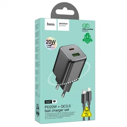 МЗП 2Port Hoco N41 USB+USB-C PD 20W Type-C to Lightning