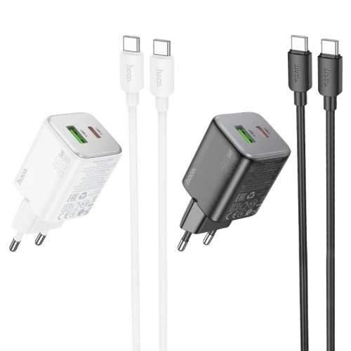 МЗП 2Port Hoco N41 USB+USB-C PD 20W Type-C to Type-C