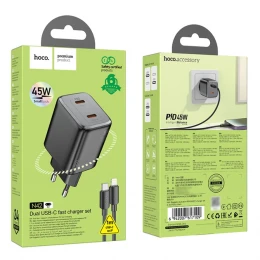 МЗП 2Port Hoco N42 2USB-C PD 45W Type-C to Lightning