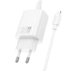 МЗП 2Port Hoco N63 Gentle USB+USB-C QC 3.0 PD 30W Type-C to Lightning