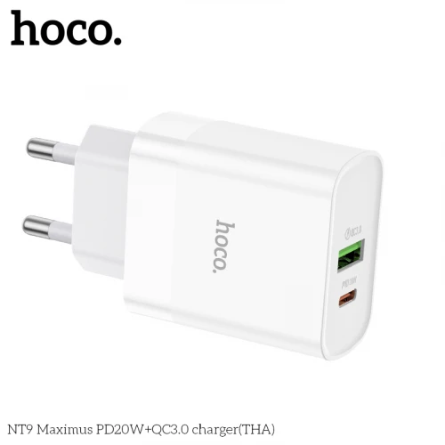 МЗП 2Port Hoco NT9 USB+USB-C PD20W/QC3.0