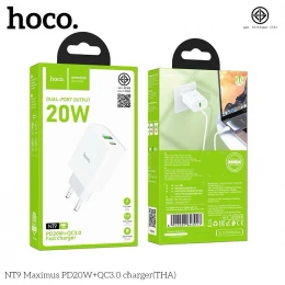МЗП 2Port Hoco NT9 USB+USB-C PD20W/QC3.0
