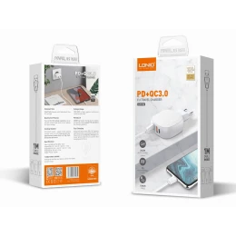 МЗП 2Port Ldnio A2313 USB+USB-C 3A Type-C to Lightning