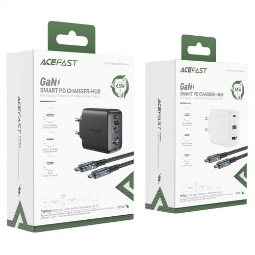 МЗП 3Port Acefast A17 USB + USB-C + HDMI PD3.0 65W Type-C to Type-C