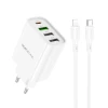 МЗП 4Port Borofone BA79A Clever 3USB + USB-C PD 20W Type-C to Lightning