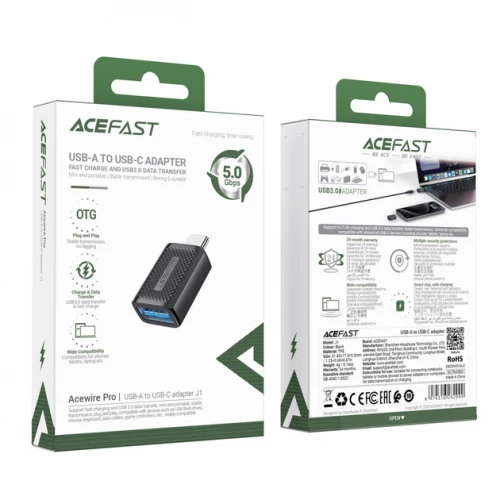 Перехідник Acefast J1 USB to Type-C