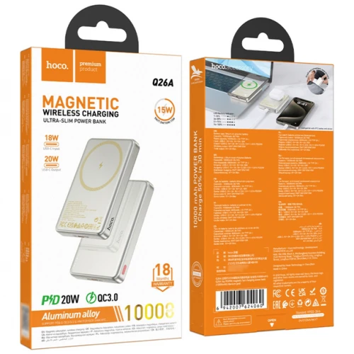 Power Bank Hoco Q26A 10000mAh PD/QC 20W USB-C 3in1 MagSafe