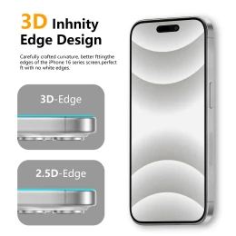 Захисне скло CASETORI Sample HD 3D for Apple for iPhone 15 Pro (в упаковці)