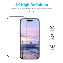 Захисне скло CASETORI for Apple iPhone 16 Plus Sample HD Anti Dust Glass with applicator (в упаковці